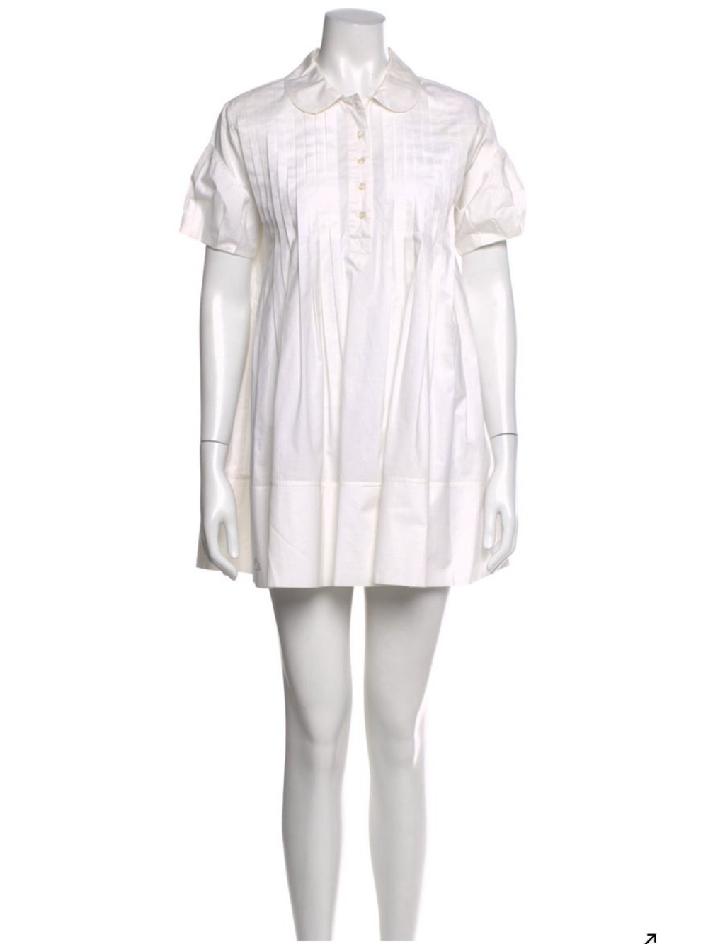 Nicholas White Short Sleeve Pleated Women’s Dress